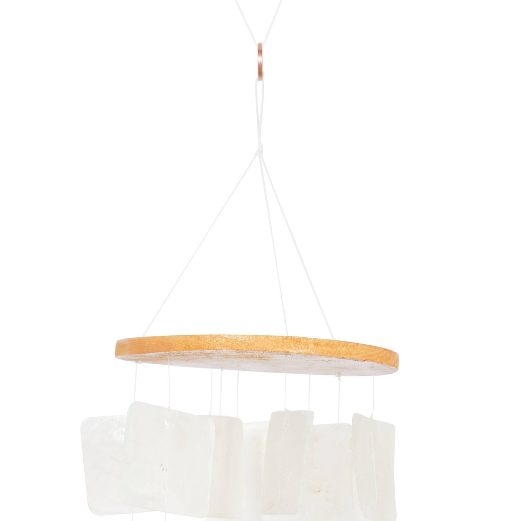 White Capiz shell Coastal Windchime, 20"
